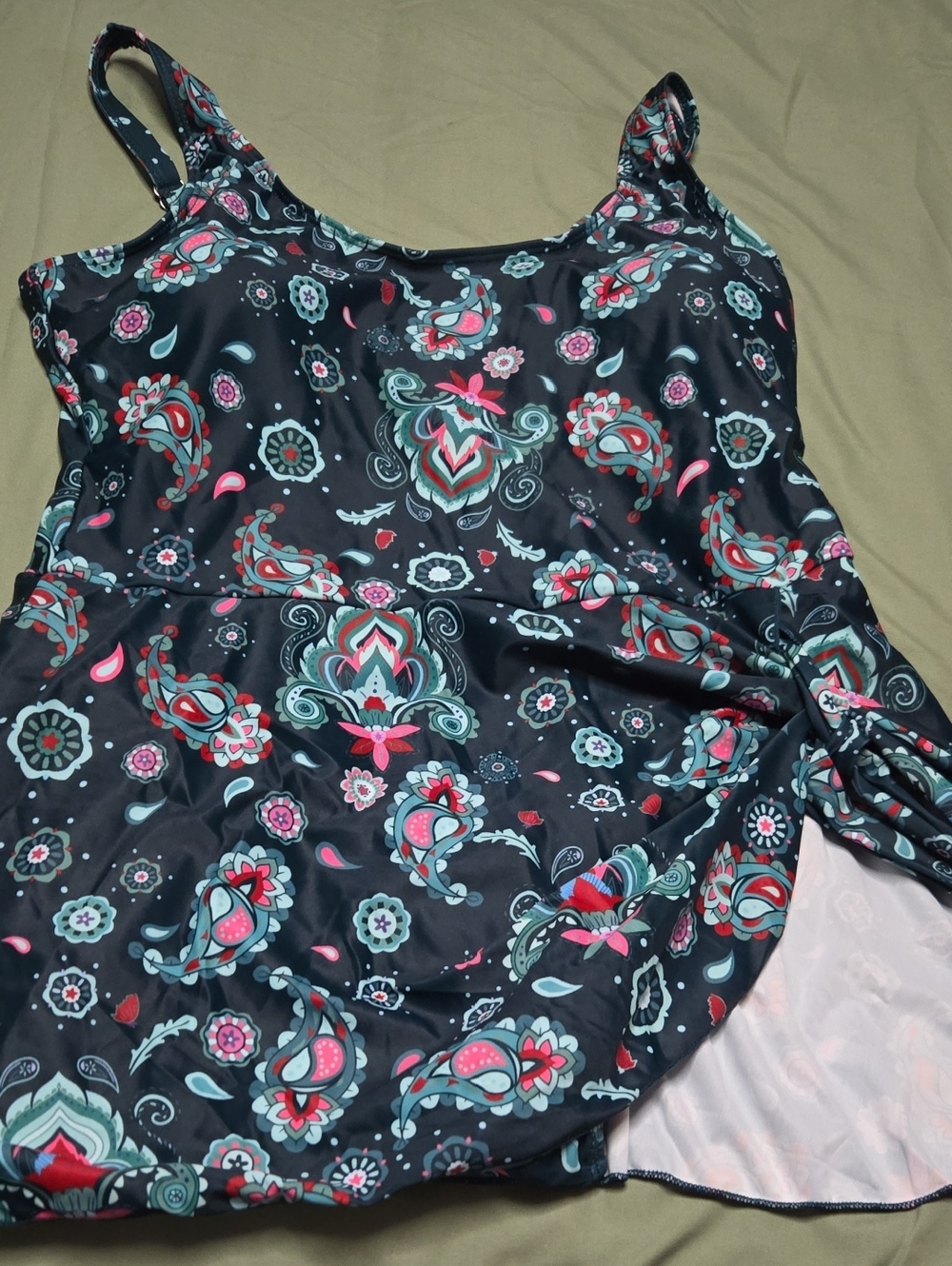 Floral Paisley Black Women's Swimsuit